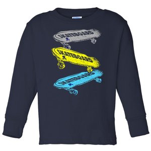 Retro Skateboards Toddler Long Sleeve Shirt