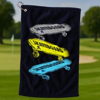 Retro Skateboards Golf Towel