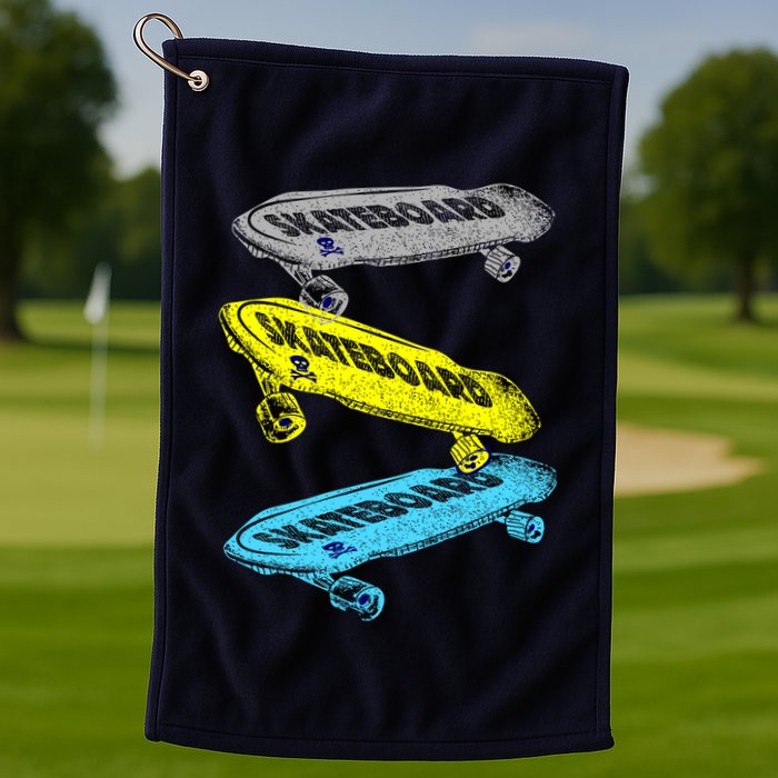 Retro Skateboards Golf Towel