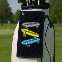 Retro Skateboards Golf Towel