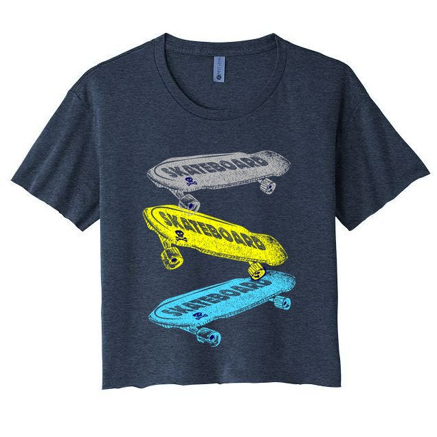 Retro Skateboards Crop Top