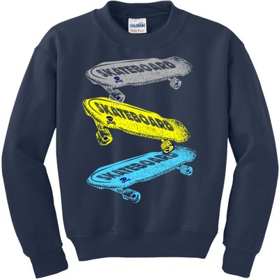 Retro Skateboards Kids Sweatshirt