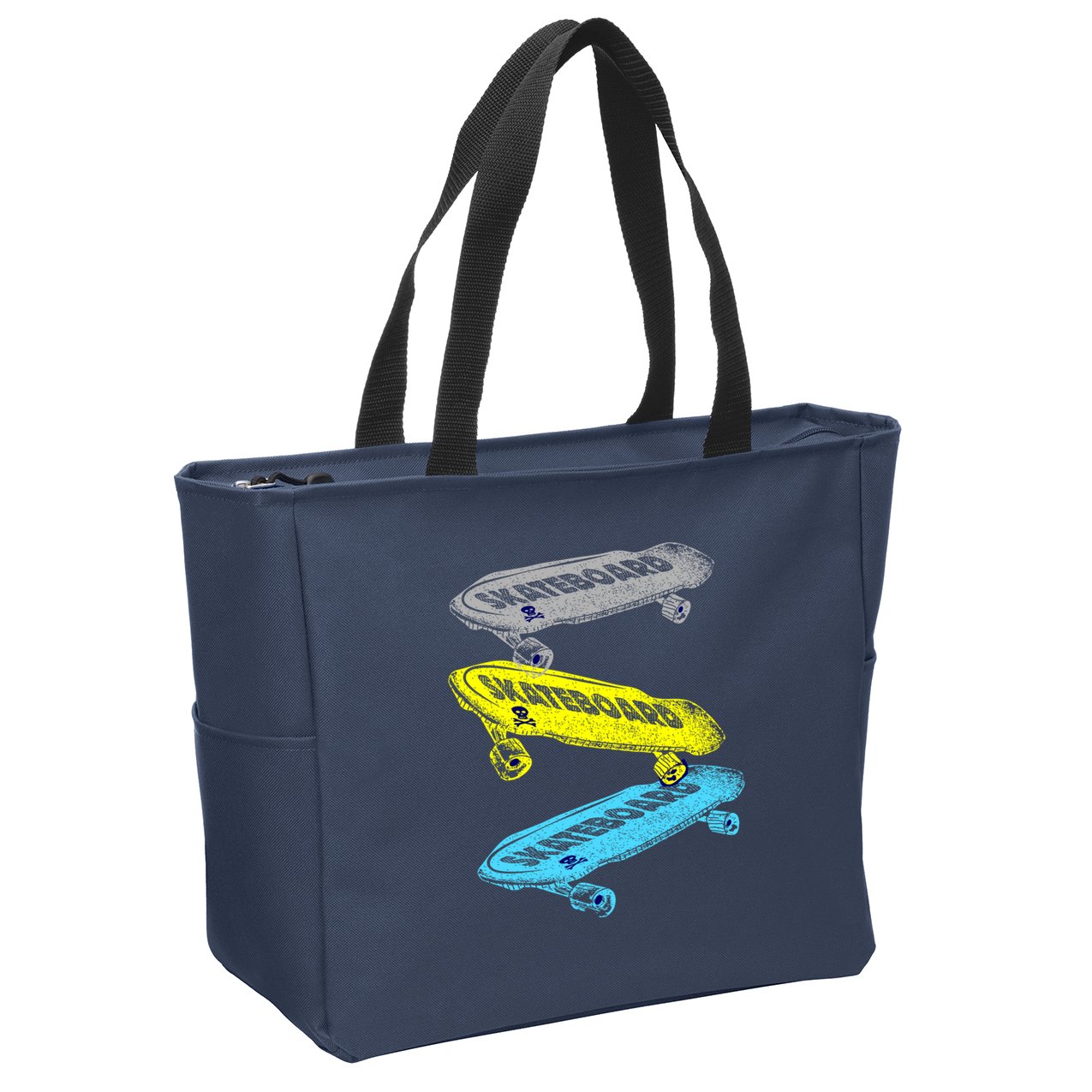 Retro Skateboards Zip Tote Bag