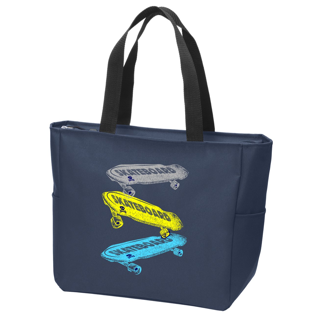 Retro Skateboards Zip Tote Bag
