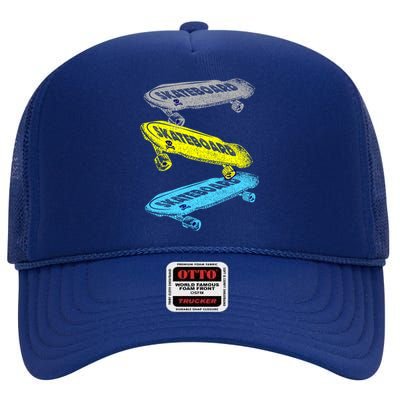 Retro Skateboards High Crown Mesh Back Trucker Hat