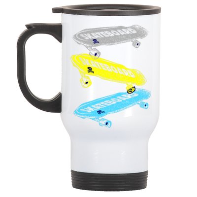 Retro Skateboards Stainless Steel Travel Mug