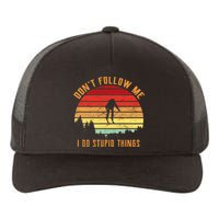 Retro Skiing Don't Follow Me I Do Stupid Things Yupoong Adult 5-Panel Trucker Hat