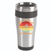 Retro Skiing Don't Follow Me I Do Stupid Things 16oz Travel Tumbler