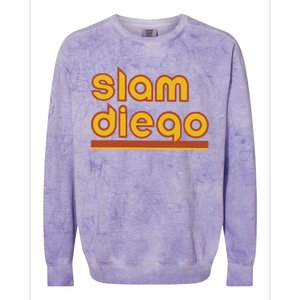 Retro Slam Diego Baseball San Fan Colorblast Crewneck Sweatshirt