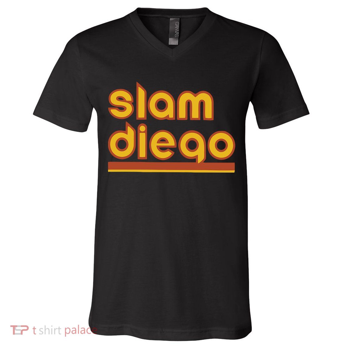 Retro Slam Diego Baseball San Fan V-Neck T-Shirt