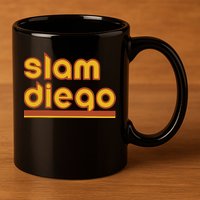 Retro Slam Diego Baseball San Fan 11oz C Handle Ceramic Mug