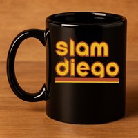 Retro Slam Diego Baseball San Fan 11oz C Handle Ceramic Mug
