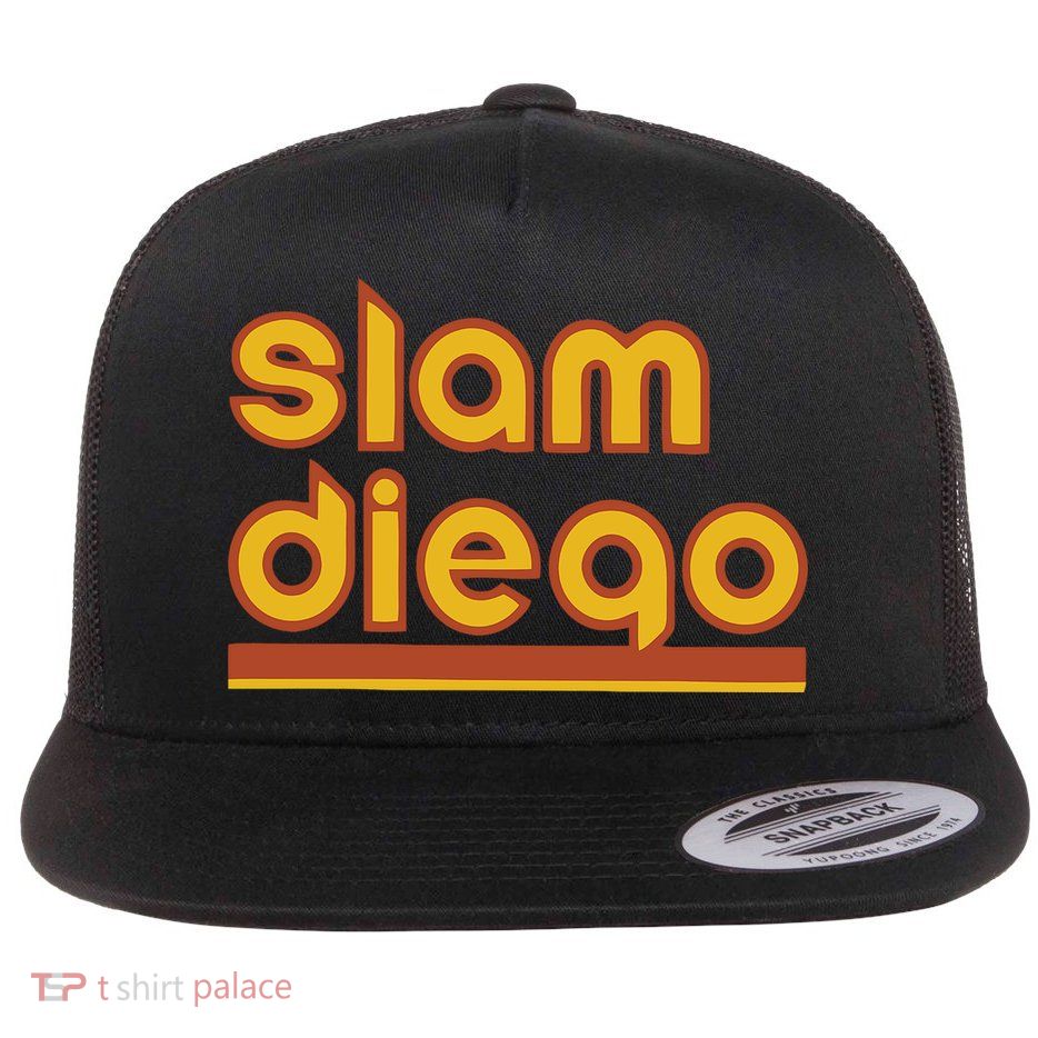 Retro Slam Diego Baseball San Fan Flat Bill Trucker Hat