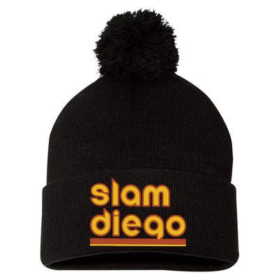Retro Slam Diego Baseball San Fan Pom Pom 12in Knit Beanie