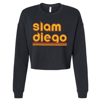 Retro Slam Diego Baseball San Fan Cropped Pullover Crew