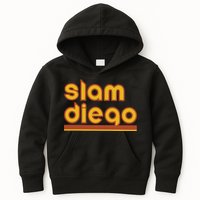 Retro Slam Diego Baseball San Fan Kids Hoodie
