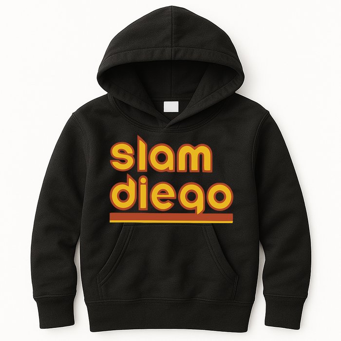 Retro Slam Diego Baseball San Fan Kids Hoodie