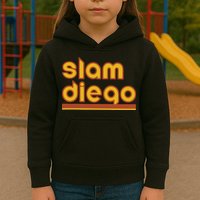 Retro Slam Diego Baseball San Fan Kids Hoodie