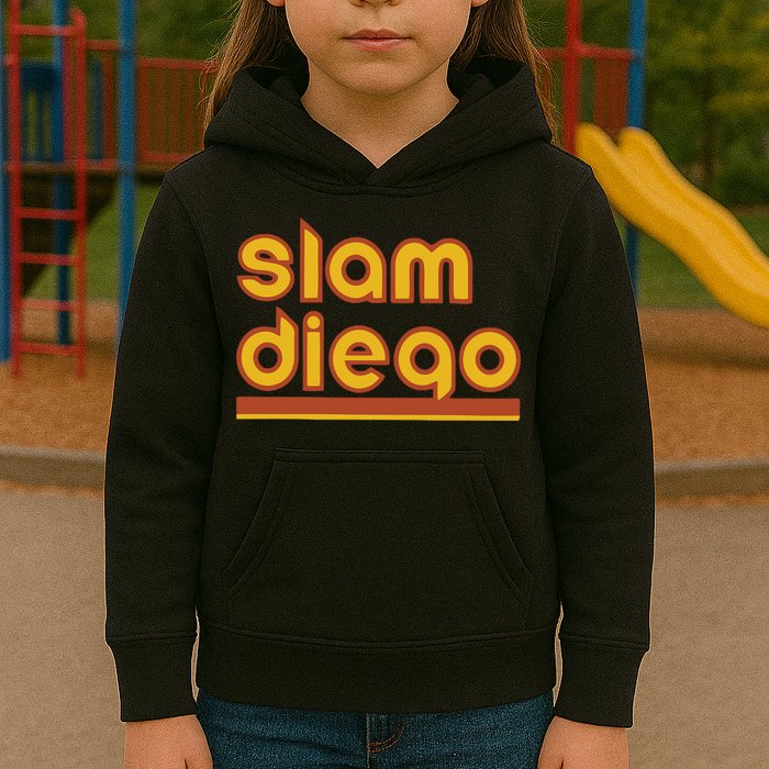 Retro Slam Diego Baseball San Fan Kids Hoodie