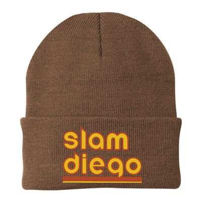 Retro Slam Diego Baseball San Fan Knit Cap Winter Beanie