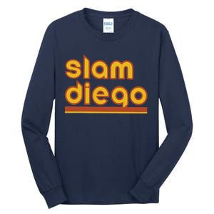 Retro Slam Diego Baseball San Fan Tall Long Sleeve T-Shirt