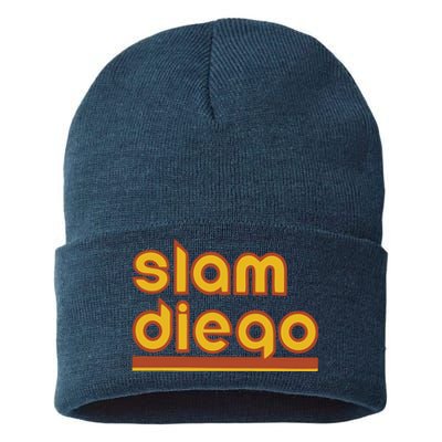 Retro Slam Diego Baseball San Fan Sustainable Knit Beanie