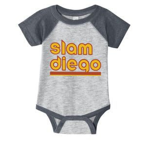 Retro Slam Diego Baseball San Fan Infant Baby Jersey Bodysuit