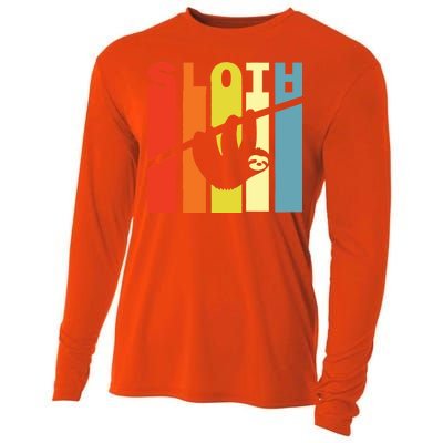 Retro Sloth Cooling Performance Long Sleeve Crew