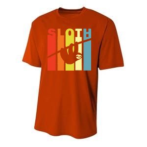 Retro Sloth Youth Performance Sprint T-Shirt