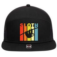 Retro Sloth 7 Panel Mesh Trucker Snapback Hat