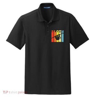 Retro Sloth Dry Zone Grid Polo