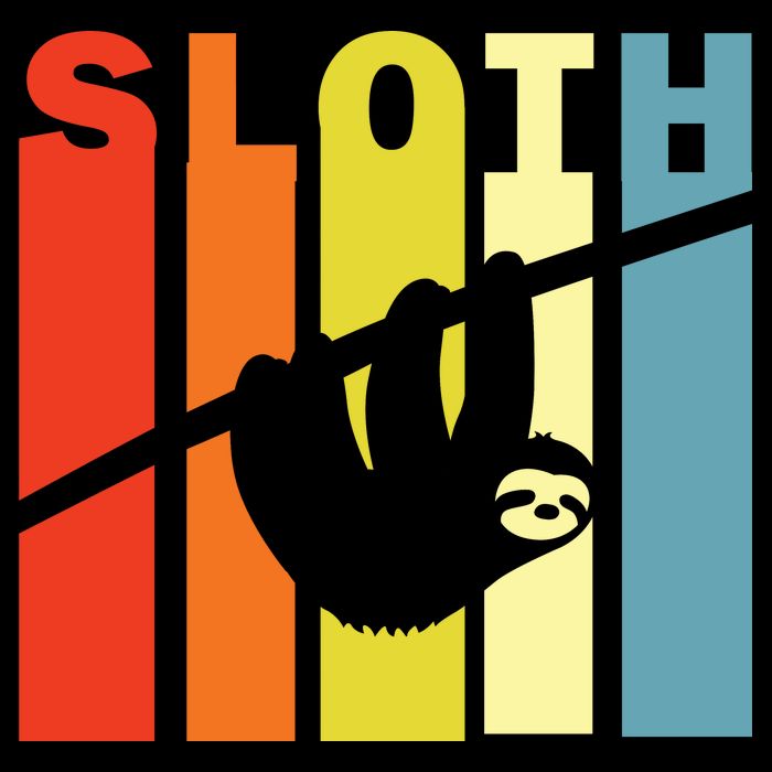 Retro Sloth 16 in Basic Backpack