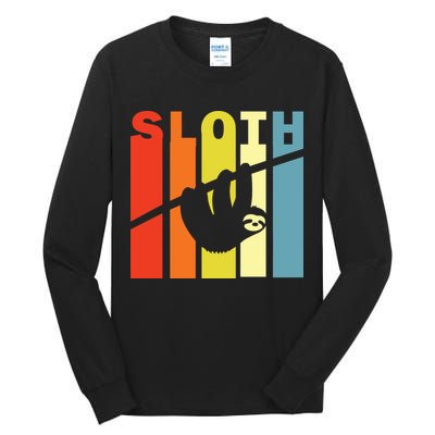 Retro Sloth Tall Long Sleeve T-Shirt