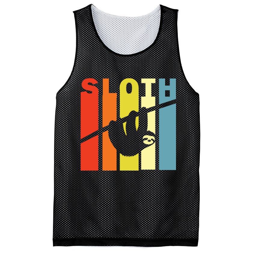 Retro Sloth Mesh Reversible Basketball Jersey Tank