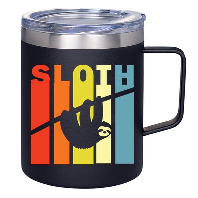 Retro Sloth 12oz Stainless Steel Coffee Mug
