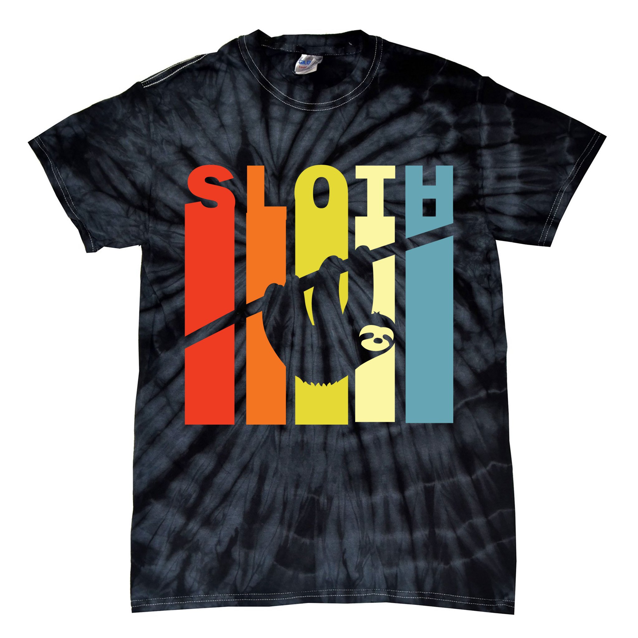 Retro Sloth Tie-Dye T-Shirt