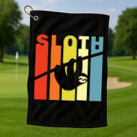 Retro Sloth Golf Towel