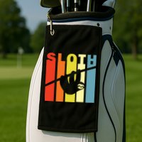 Retro Sloth Golf Towel