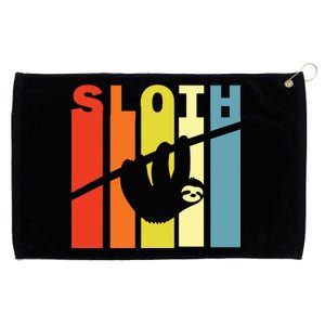 Retro Sloth Grommeted Golf Towel