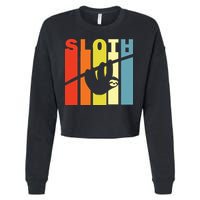 Retro Sloth Cropped Pullover Crew