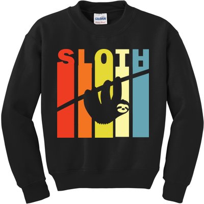 Retro Sloth Kids Sweatshirt