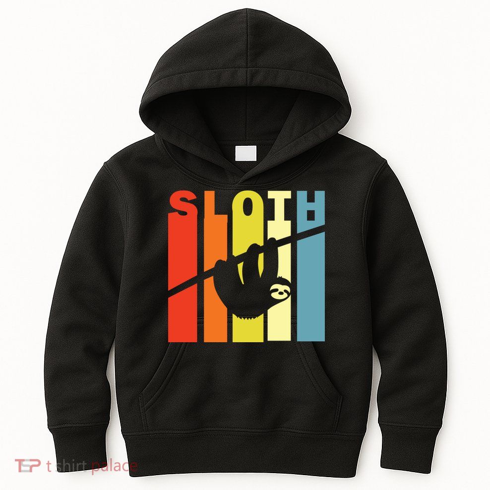 Retro Sloth Kids Hoodie