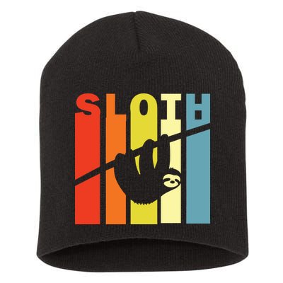 Retro Sloth Short Acrylic Beanie