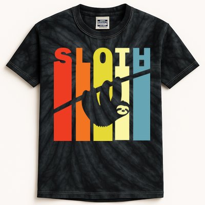 Retro Sloth Kids Tie-Dye T-Shirt