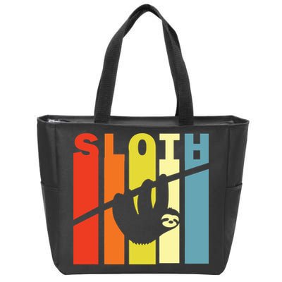 Retro Sloth Zip Tote Bag