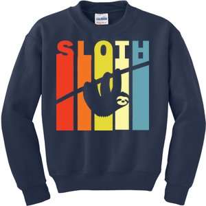 Retro Sloth Kids Sweatshirt