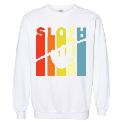 Retro Sloth Garment-Dyed Sweatshirt