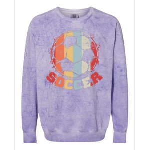 Retro Soccer Ball Colorblast Crewneck Sweatshirt