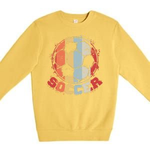 Retro Soccer Ball Premium Crewneck Sweatshirt