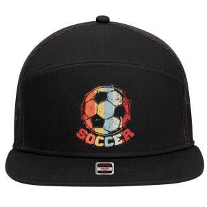 Retro Soccer Ball 7 Panel Mesh Trucker Snapback Hat